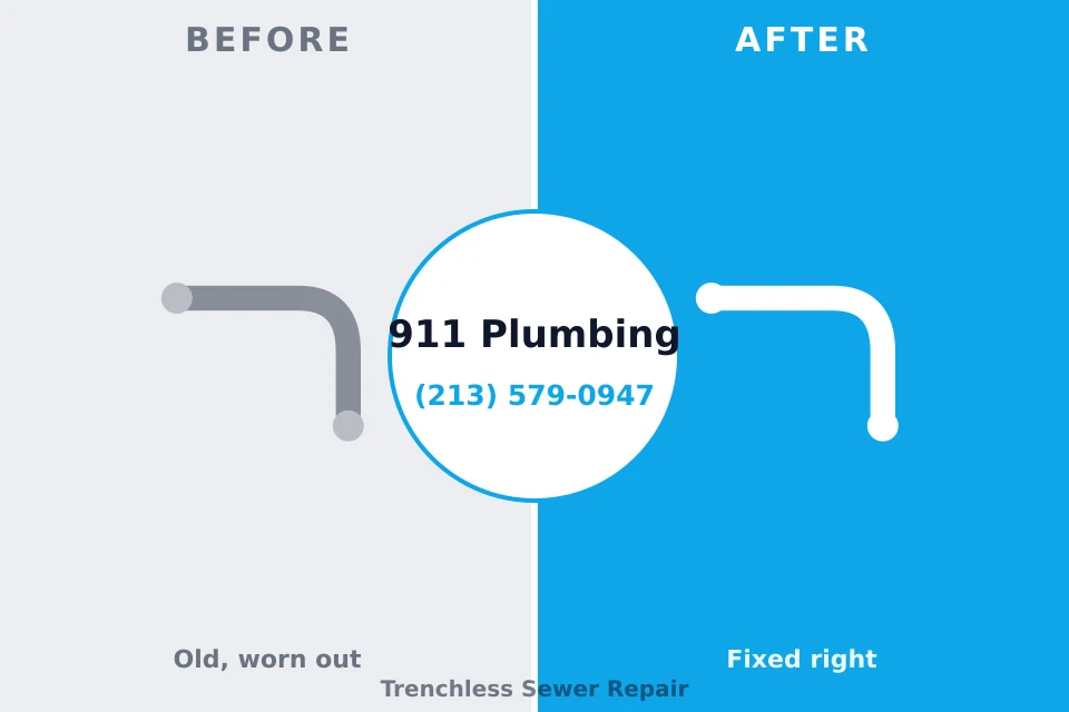 Before and after: plumbing repair Inglenook, CT